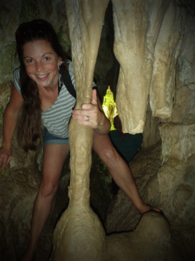 Sister Kirsten cave exploring